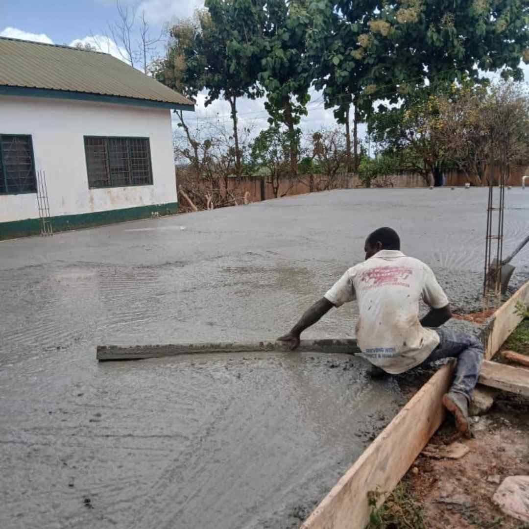 Fundering dagbestedingsruimte gestort